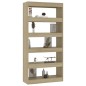 vidaXL Bücherregal/Raumteiler Sonoma-Eiche 80x30x166 cm Holzwerkstoff vidaXL Bücherregal/Raumteiler Sonoma-Eiche 80x30x166 cm Holzwerkstoff