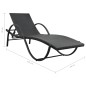 vidaXL Sonnenliegen 2 Stk. mit Tisch Poly Rattan Schwarz vidaXL Sonnenliegen 2 Stk. mit Tisch Poly Rattan Schwarz