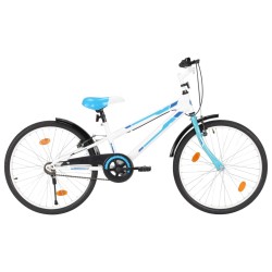 vidaXL Kinderfahrrad 24 Zoll Blau und Weiß