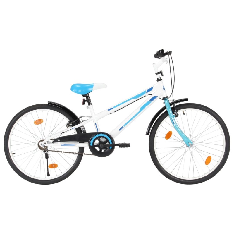 vidaXL Kinderfahrrad 24 Zoll Blau und Weiß vidaXL Kinderfahrrad 24 Zoll Blau und Weiß
