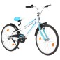 vidaXL Kinderfahrrad 24 Zoll Blau und Weiß vidaXL Kinderfahrrad 24 Zoll Blau und Weiß
