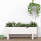 vidaXL Hochbeet Weiß 101x30x38 cm Massivholz Kiefer vidaXL Hochbeet Weiß 101x30x38 cm Massivholz Kiefer