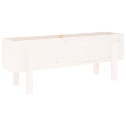 vidaXL Hochbeet Weiß 101x30x38 cm Massivholz Kiefer