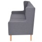 2-tlg. Sofa-Set Stoff Grau 2-tlg. Sofa-Set Stoff Grau