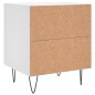 vidaXL Nachttisch Weiß 40x35x47,5 cm Holzwerkstoff vidaXL Nachttisch Weiß 40x35x47,5 cm Holzwerkstoff