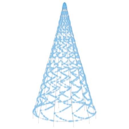 vidaXL LED-Weihnachtsbaum für Fahnenmast Blau 1400 LEDs 500 cm