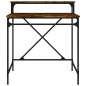 vidaXL Schreibtisch Räuchereiche 80x50x90 cm Holzwerkstoff und Eisen vidaXL Schreibtisch Räuchereiche 80x50x90 cm Holzwerkstoff und Eisen