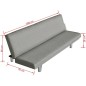 vidaXL Schlafsofa Grau Polyester vidaXL Schlafsofa Grau Polyester