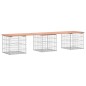 vidaXL Gartenbank aus Gabionen 203x44x42 cm Massivholz Douglasie vidaXL Gartenbank aus Gabionen 203x44x42 cm Massivholz Douglasie