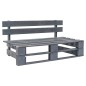 Outdoor-Sofa Paletten mit Kissen in Grau Kiefernholz Outdoor-Sofa Paletten mit Kissen in Grau Kiefernholz
