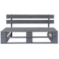 Outdoor-Sofa Paletten mit Kissen in Grau Kiefernholz Outdoor-Sofa Paletten mit Kissen in Grau Kiefernholz