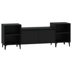 vidaXL TV-Schrank Schwarz 160x35x55 cm Holzwerkstoff