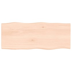 vidaXL Tischplatte 100x40x2 cm Massivholz Eiche Unbehandelt Baumkante