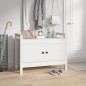 vidaXL Flurbank Weiß 80x40x60 cm Massivholz Kiefer vidaXL Flurbank Weiß 80x40x60 cm Massivholz Kiefer