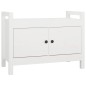 vidaXL Flurbank Weiß 80x40x60 cm Massivholz Kiefer vidaXL Flurbank Weiß 80x40x60 cm Massivholz Kiefer