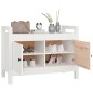 vidaXL Flurbank Weiß 80x40x60 cm Massivholz Kiefer vidaXL Flurbank Weiß 80x40x60 cm Massivholz Kiefer