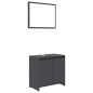 vidaXL Badmöbel-Set Grau Holzwerkstoff vidaXL Badmöbel-Set Grau Holzwerkstoff