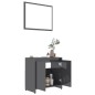 vidaXL Badmöbel-Set Grau Holzwerkstoff vidaXL Badmöbel-Set Grau Holzwerkstoff