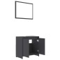 vidaXL Badmöbel-Set Grau Holzwerkstoff vidaXL Badmöbel-Set Grau Holzwerkstoff