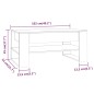 vidaXL Couchtisch Räuchereiche 102x55x45 cm Holzwerkstoff vidaXL Couchtisch Räuchereiche 102x55x45 cm Holzwerkstoff