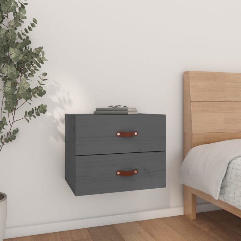 vidaXL Wand-Nachttisch Grau 50x36x40 cm vidaXL Wand-Nachttisch Grau 50x36x40 cm