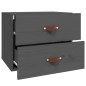vidaXL Wand-Nachttisch Grau 50x36x40 cm vidaXL Wand-Nachttisch Grau 50x36x40 cm