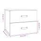 vidaXL Wand-Nachttisch Grau 50x36x40 cm vidaXL Wand-Nachttisch Grau 50x36x40 cm