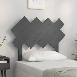 vidaXL Kopfteil Grau 92x3x81 cm Massivholz Kiefer