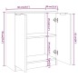vidaXL Sideboard Braun Eichen-Optik 60x30x70 cm Holzwerkstoff vidaXL Sideboard Braun Eichen-Optik 60x30x70 cm Holzwerkstoff