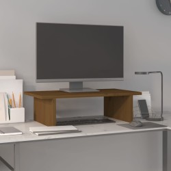 vidaXL Monitorständer Honigbraun 50x27x15 cm Massivholz Kiefer