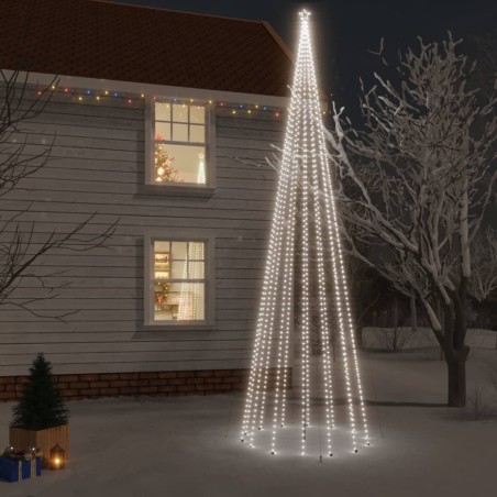 vidaXL LED-Weihnachtsbaum mit Erdnägeln Kaltweiß 1134 LEDs 800 cm
