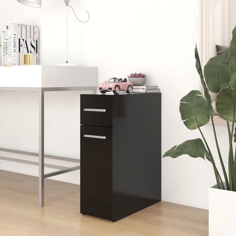 vidaXL Apothekerschrank Schwarz 20x45,5x60 cm Holzwerkstoff vidaXL Apothekerschrank Schwarz 20x45,5x60 cm Holzwerkstoff
