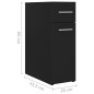 vidaXL Apothekerschrank Schwarz 20x45,5x60 cm Holzwerkstoff vidaXL Apothekerschrank Schwarz 20x45,5x60 cm Holzwerkstoff