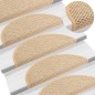 vidaXL Treppenmatten Selbstklebend Sisal 15 Stk. 65x21x4 cm Hellbeige vidaXL Treppenmatten Selbstklebend Sisal 15 Stk. 65x21x4 cm Hellbeige