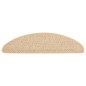 vidaXL Treppenmatten Selbstklebend Sisal 15 Stk. 65x21x4 cm Hellbeige vidaXL Treppenmatten Selbstklebend Sisal 15 Stk. 65x21x4 cm Hellbeige