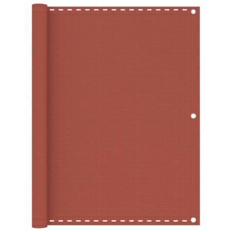 vidaXL Balkon-Sichtschutz Terracotta-Rot 120x500 cm HDPE