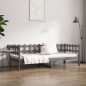 vidaXL Tagesbett Grau 90x190 cm Massivholz Kiefer vidaXL Tagesbett Grau 90x190 cm Massivholz Kiefer