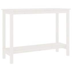 vidaXL Konsolentisch Weiß 110x40x80 cm Massivholz Kiefer
