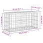 vidaXL Gartenbank aus Gabionen 83x31,5x42 cm Kiefernholz Imprägniert vidaXL Gartenbank aus Gabionen 83x31,5x42 cm Kiefernholz Imprägniert