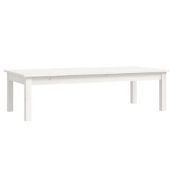 vidaXL Couchtisch Weiß 110x50x30 cm Massivholz Kiefer