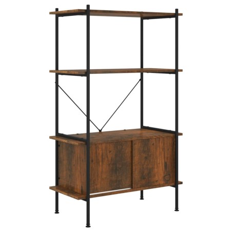 vidaXL Regal mit 4 Böden und Schrank 80x40x130 cm Stahl Holzwerkstoff