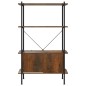 vidaXL Regal mit 4 Böden und Schrank 80x40x130 cm Stahl Holzwerkstoff