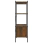 vidaXL Regal mit 4 Böden und Schrank 80x40x130 cm Stahl Holzwerkstoff