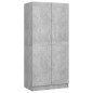 vidaXL Kleiderschrank Betongrau 82,5x51,5x180 cm Holzwerkstoff vidaXL Kleiderschrank Betongrau 82,5x51,5x180 cm Holzwerkstoff