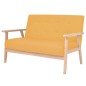 Sofa-Set 2-tlg. Stoff Gelb Sofa-Set 2-tlg. Stoff Gelb