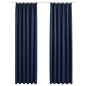 vidaXL Verdunkelungsvorhänge mit Haken 2 Stk. Blau 140x245cm vidaXL Verdunkelungsvorhänge mit Haken 2 Stk. Blau 140x245cm
