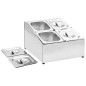 vidaXL Gastronorm-Ständer mit 4 GN 1/6 Behältern Edelstahl vidaXL Gastronorm-Ständer mit 4 GN 1/6 Behältern Edelstahl