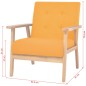 Sofa-Set 2-tlg. Stoff Gelb Sofa-Set 2-tlg. Stoff Gelb