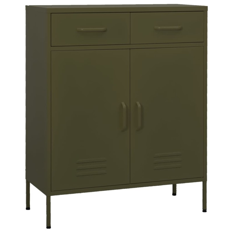 vidaXL Lagerschrank Olivgrün 80x35x101,5 cm Stahl vidaXL Lagerschrank Olivgrün 80x35x101,5 cm Stahl