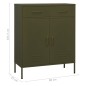 vidaXL Lagerschrank Olivgrün 80x35x101,5 cm Stahl vidaXL Lagerschrank Olivgrün 80x35x101,5 cm Stahl